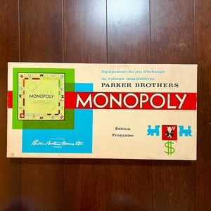 Vintage Monopoly 1961 FRENCH CANADIAN, Parker Brothers Complete